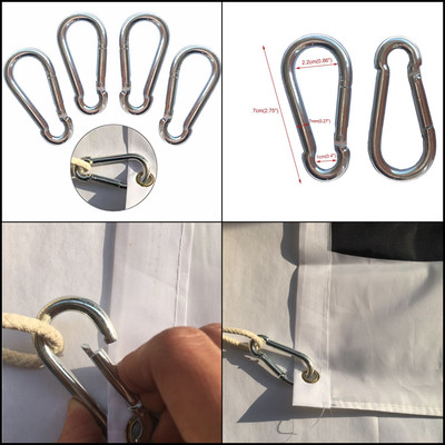 #ad 4 Pcs 2.8 Inches Flag Pole Snap Clip Hooks Flagpole Attachment $8.87