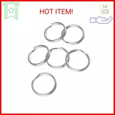 100 Pack 1/2 Inch Split Key Rings Mini Jump Rings Dog Tag Ring with Double Loops