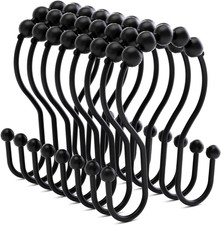 Shower Curtain Hooks Shower Curtain Rings Black Shower Curtain Hooks Rustproof S