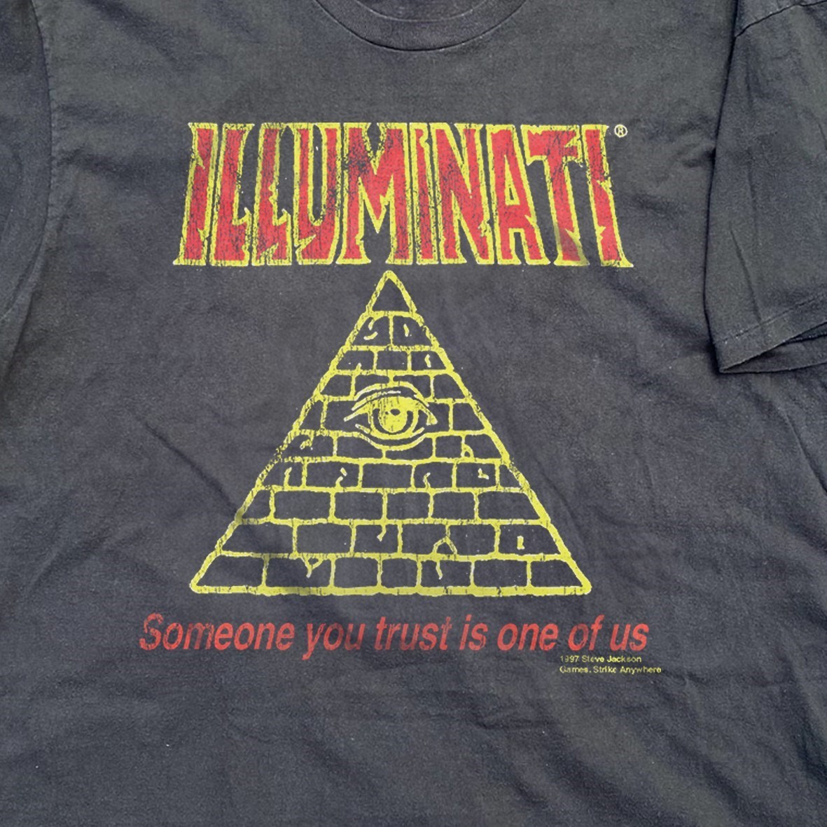 1997 Illuminati Steve Jackson Games Classic T-Shirt Black XL | eBay