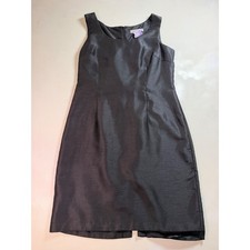 Madison Leigh Sheath Dress Women Size 12 Black Excellent Textured Sleeveless LBD