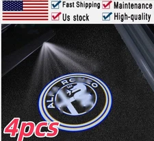 4pcs  Door Projector Welcome Lights Fits For Alfa Romeo Giulietta Stelvio Giulia