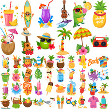 54pcs Temporary Tattoo Waterproof Long-lasting Body Stickers Tropical Flower