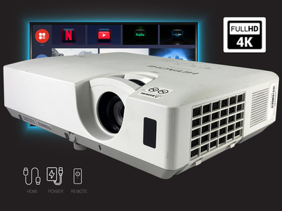 Easy Setup   2700 Lumens 3LCD Projector for Travel, Events, Nonprofit 2160p 4K