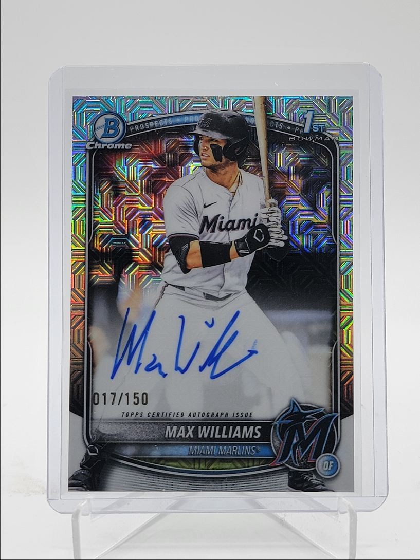 MAX WILLIAMS 2025 BOWMAN CHROME DRAFT 1ST CHOICE HTA AUTO /150 Q4736