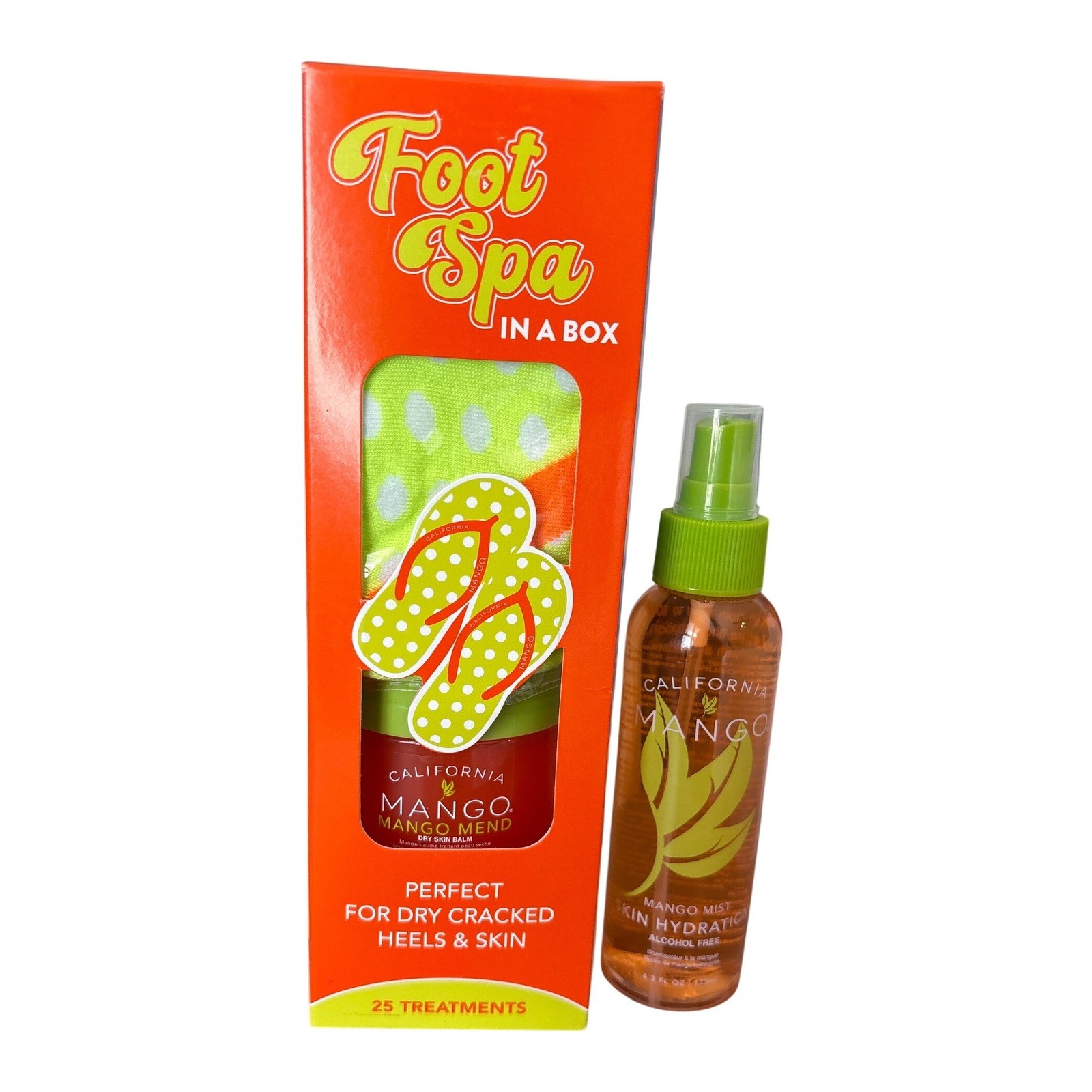 California Mango Foot Spa Kit Dry Skin Balm and Skin Hydrati
