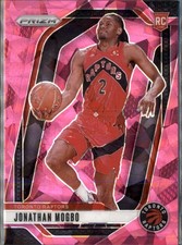 2024-25 Panini Prizm #260 Prizm Pink Ice Jonathan Mogbo Toronto Raptors RC