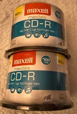 Maxell CD-R Discs 700MB 80min 48x Silver Lot of 2- 50 Pack Spindles Sealed/NEW