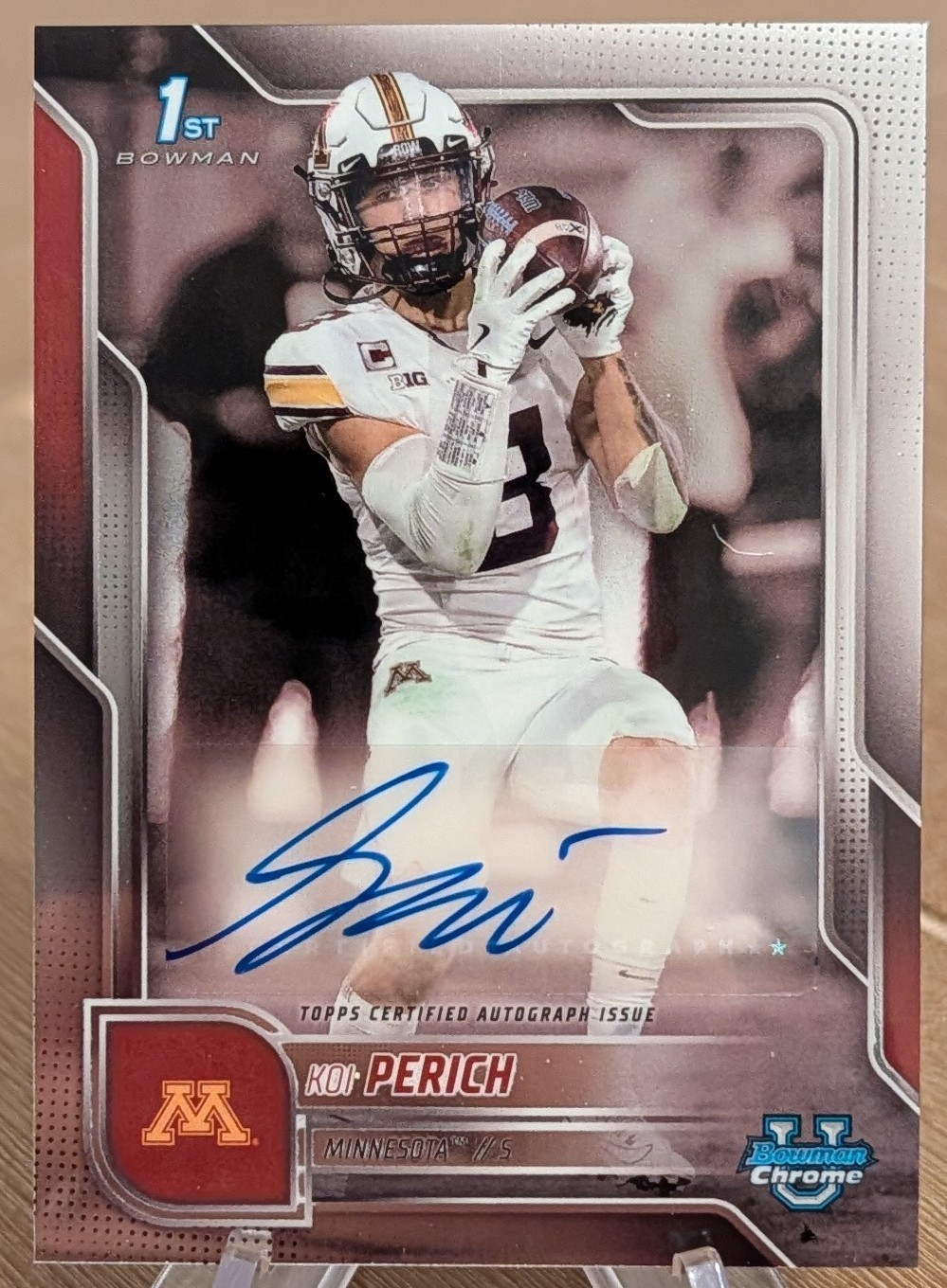 2025 Bowman Chrome U 1st Auto Koi Perich Minnesota Golden Gophers