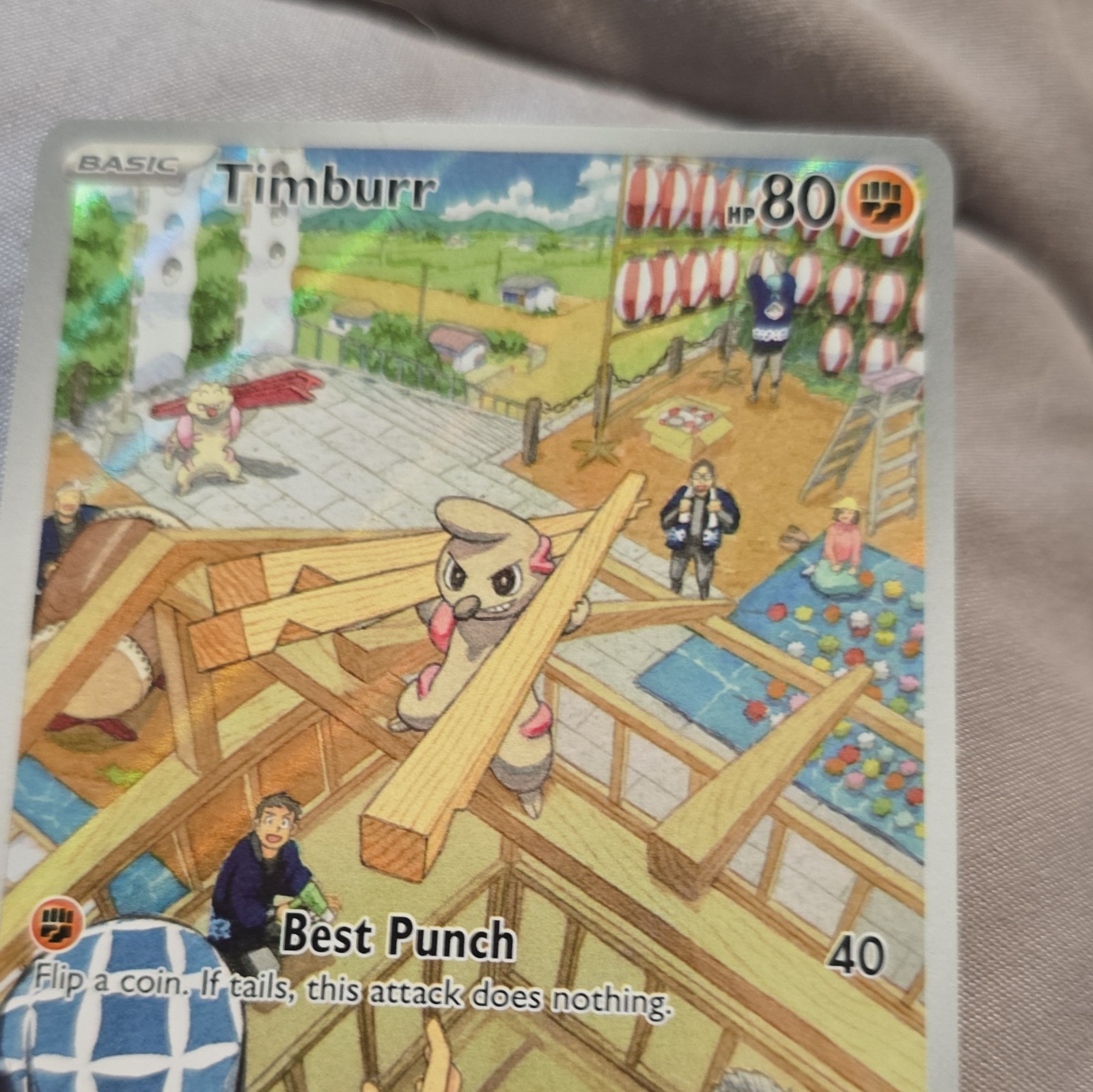 Pokemon TCG Twilight Masquerade Timburr 183/167 Illustration Rare Holo EN 2024