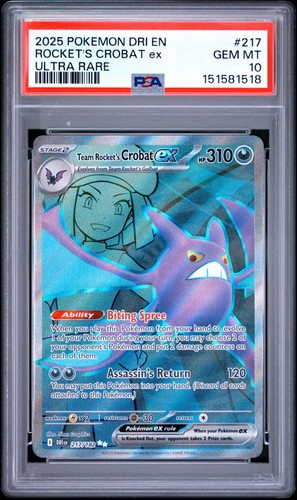 Team Rocket's Crobat ex graded PSA 10 for sale on eBay