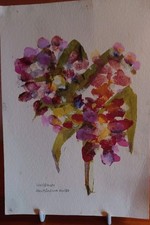 Original Watercolour Alex Mcallum 1989 titled Wallflower