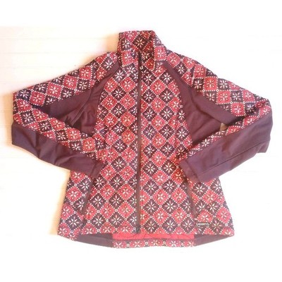 KERRITS Quilted Jacket Side Panels EQUESTRIAN Riding Women's L Brown Orange 