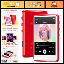 128GB Bluetooth MP3 Player, 2.4" Touch Screen, HiFi Sound, FM Radio, 512GB Suppo