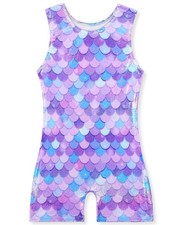Gymnastics Leotards for Girls Shiny Toddler Biketard Unitard One Piece Tumbli...