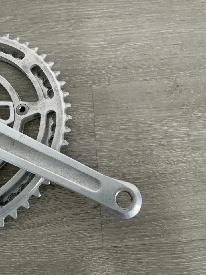 JUEGO DE BIELAS STRONGLIGHT DOBLE 42-52 DIENTES 170 MM LONGITUD BRAZO PEDAL FRANCÉS ROSCAS Foto 4 de 4