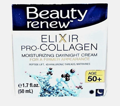 Beauty renew Elixir Pro-Collagen Day/Night Face Cream Firming Moisturizer 1.7oz