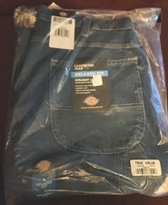 Dickies Mens Carpenter Straight Leg Relaxed Blue Denim Jeans Mens Size 34x34 NEW
