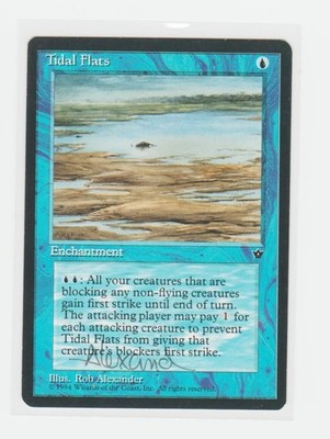 Magic the Gathering ~ Tidal Flats ~ M/NM ~ Fallen Empires ~ Signed by Artist #2