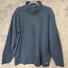 Eddie Bauer 1/4 Zip Pullover Men's XL Lightweight Microfleece Blue Long Sleeve