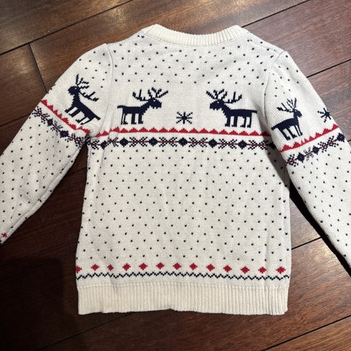 MULLSAN® Children's Fireplace Lovely Heavy Sweater For Christmas 5T, White - Picture 7 of 7