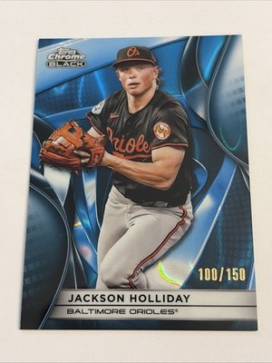 2025 Topps Chrome Black Jackson Holliday /150 Blue Lava #43 Baltimore Orioles