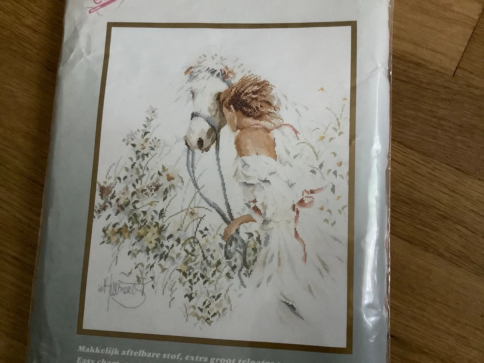 Lanarte Willem Haenraets 19 1/4” x 24” Kit Punto de Cruz Niña con Caballo 35225 NUEVO Foto 2 de 4