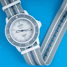 Swatch X Blancpain Bioceramic Scuba Fifty Fathoms Antarctic Ocean Free Ship✅
