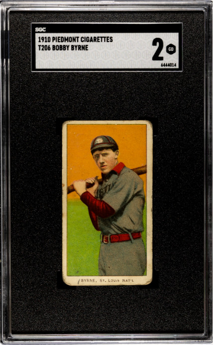 1910 Piedmont Cigarettes (T206) Byrne, Bobby SGC 2
