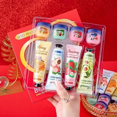 BRANDED Gift Set Mini Vaseline 8pcs Lip Balm Set-Deep Moisturising And Soothing Lip Balm