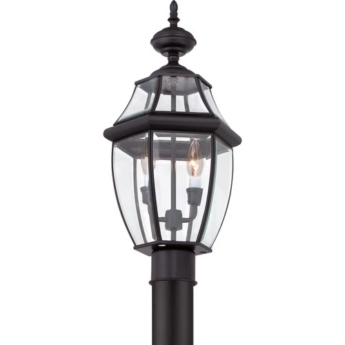 Quoizel NY9042 Bronze Newbury 2-Light 21"H Post Lantern With Clear Glass - Picture 6 of 12