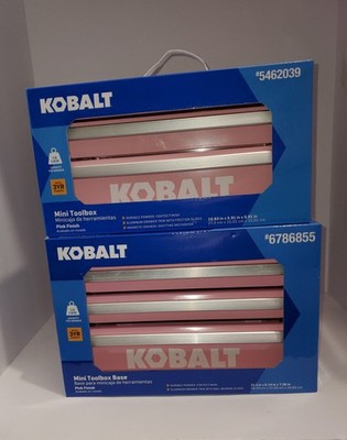 NEW Kobalt Mini-Base 2 & 3-Drawer Pink Steel Toolbox /Jewelry Box Set Of 2