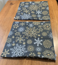 Snowflake Pillow Covers Gray 19x19 Throw Pillow Covers Christmas Winter