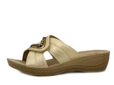 Womens Eco Leather Beige Platinum Strap Genui...