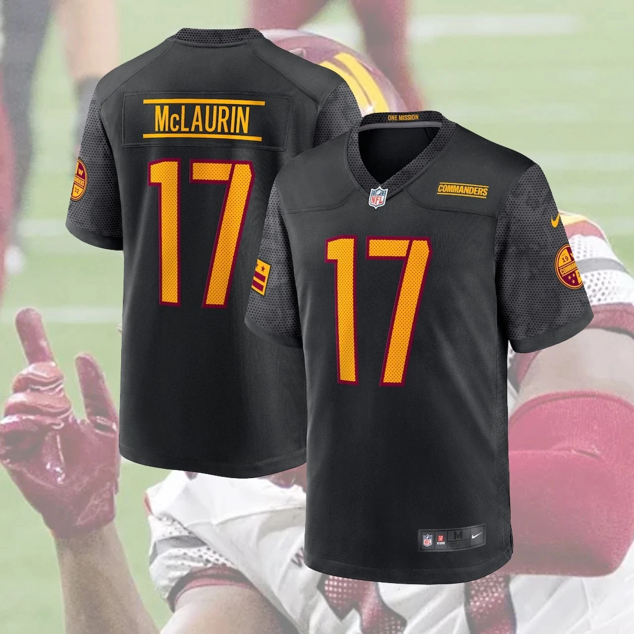 Stitched McLaurin #17 Washington Player Name & Number Gift Fan