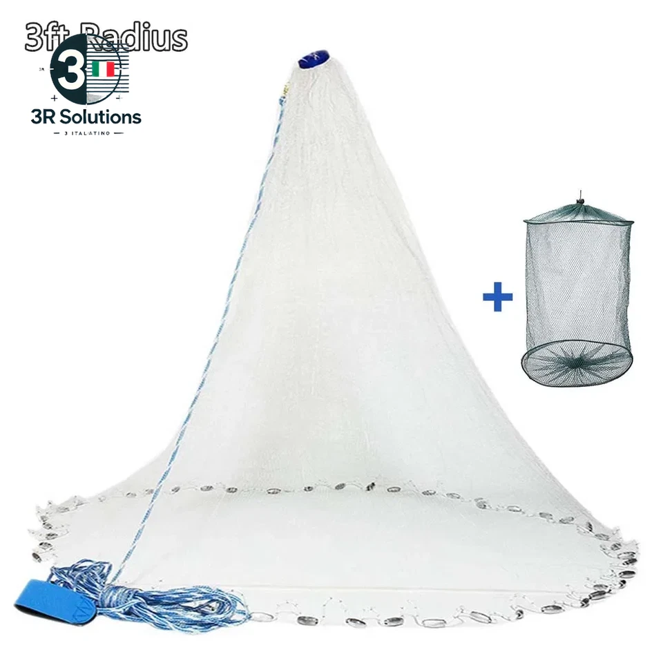 Rete Da Lancio 4 Piedi 6 Piedi 8 Piedi Reti Da Lancio USA Rete Da Pesca D'Acqua