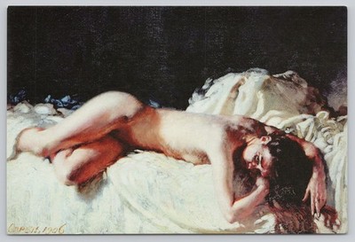 Nude Study by Sir William Leeds Museums & Galleries English Continental Postcard