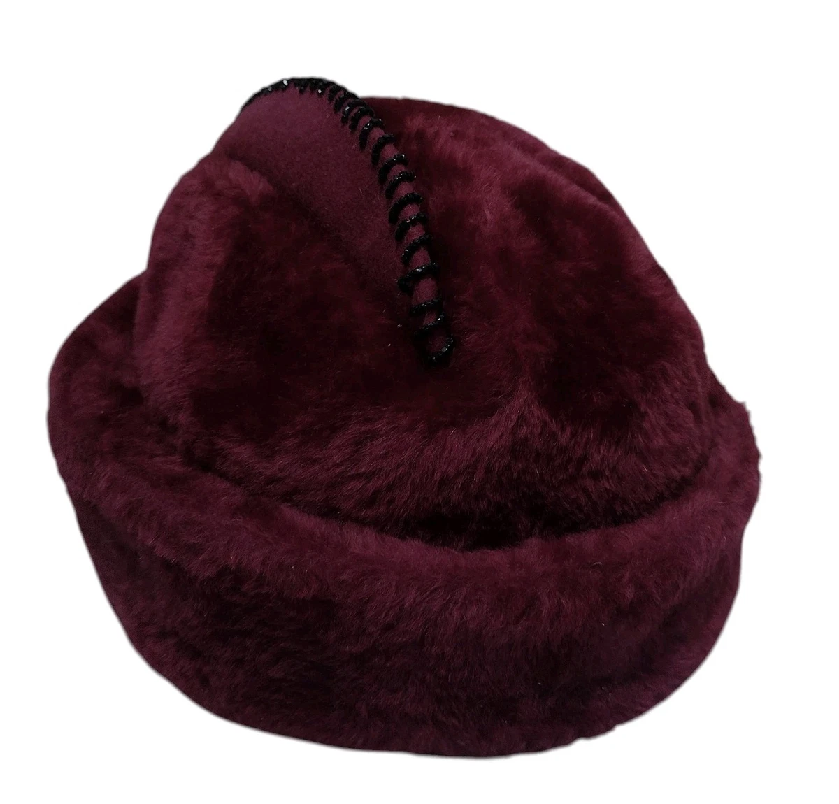 VTG Scala 100% Wool Womens Cloche‎ Hat Rose Bandana Black Old Money 80s Amazon.com: Scala Women main image 3