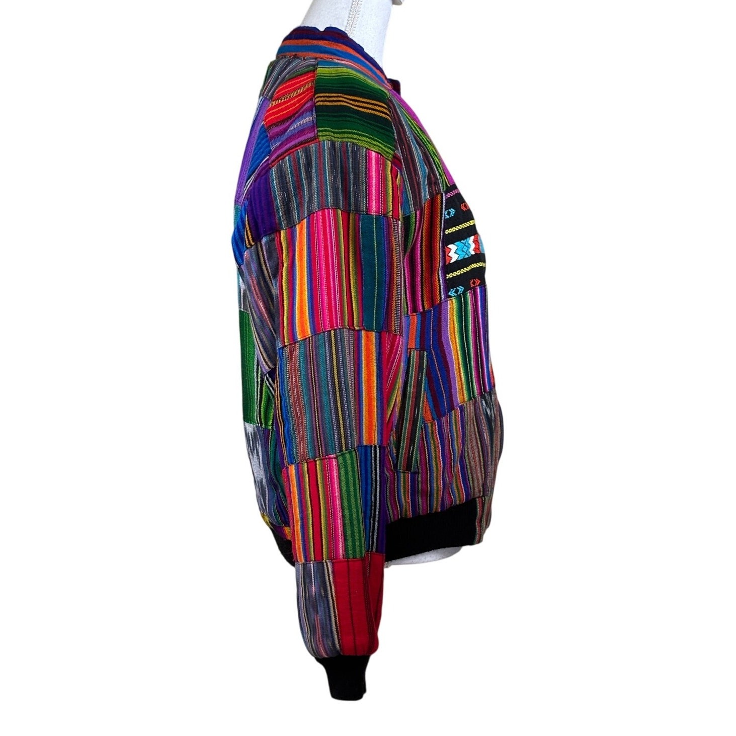 Handmade Guatemalan patchwork jacket, bohemian, f… - image 2