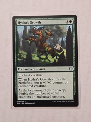 #ad Hydra#x27;s Growth Theros Beyond Death LP Uncommon Aura MTG $2.00