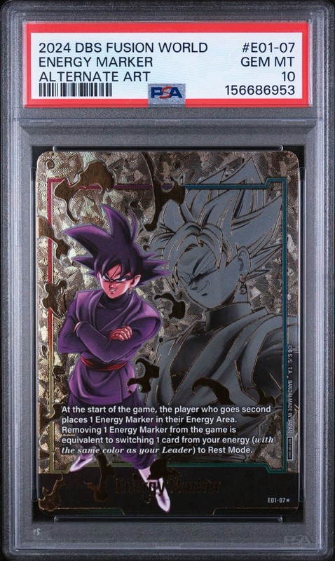2024 Dragon Ball Super Fusion World Energy Marker Goku Black E01-07 PSA 10