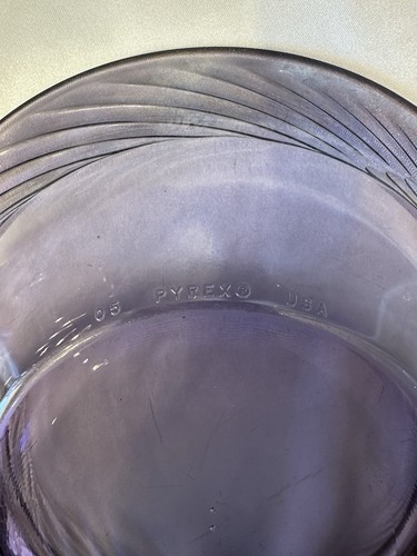 Pyrex Festiva Amethyst Glass Soup/Salad Bowl W/Swirl Rim 7.5" Set Of 3 - Picture 7 of 16