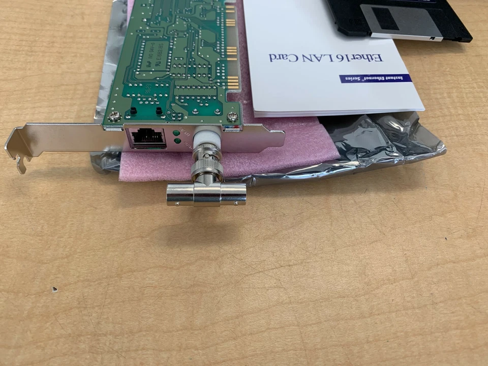LINKSYS ETHER16 Vintage PC LAN CARD PLACA ETHERNET RARA NOVA - Imagem 3 de 3
