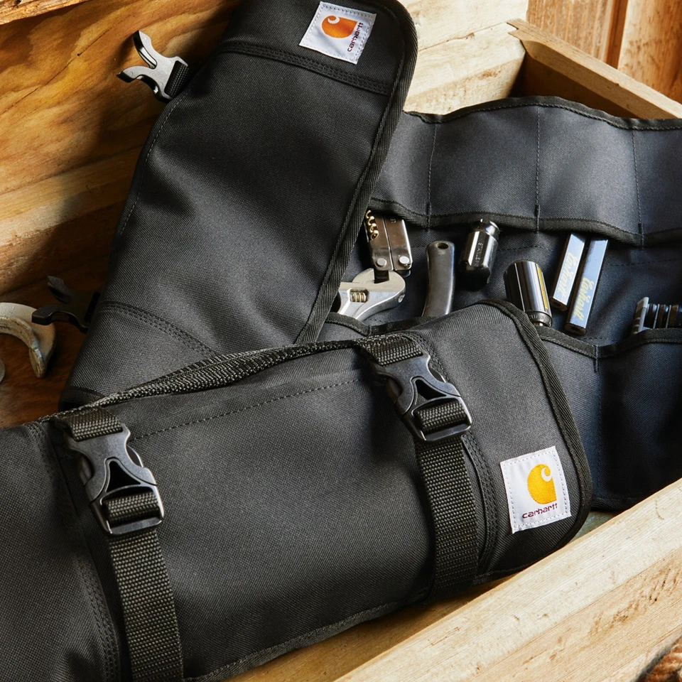 CARHARTT BLACK 18 POCKET UTILITY ROLL Tools Supplies Gardening Compact Heavy - Image 3 of 3