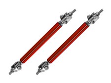 2x Sto&szlig;stangen Splitter Strut Rod Support Tie Bar JRspec 100mm Rot