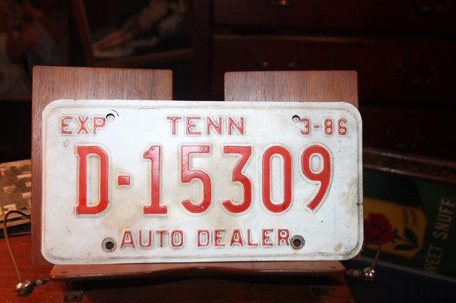 1986 Tennessee License Plate March D-15309 Auto Dealer | eBay