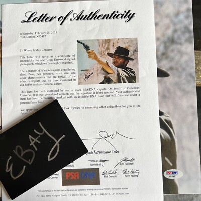 Clint Eastwood Western 11x14 Photo SIGNED PSA PSA/DNA COA