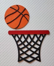 Basketball Hoop And Ball. Scrapbook, Card Making Paper Piecing