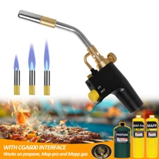 Propane Torch Head Trigger Start Mapp/Map Gas Welding Torch Push Button Igniter