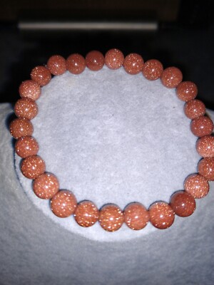 GORGEOUS, GLIMMERING, EYE-CATCH GOLD SANDSTONE Beaded Stretch Bracelet 85.00 ctw